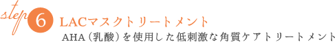 STEP6LACマスクトリートメント